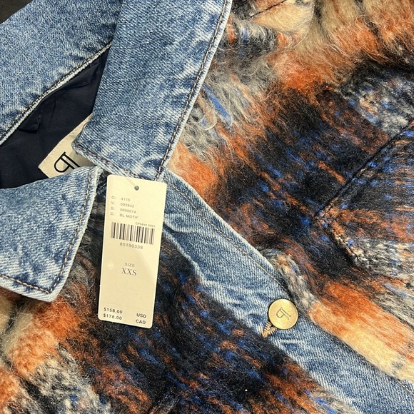 Pilcro plaid denim jacket Anthropologie new blue jacket - Picture 11 of 13